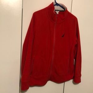 Nautica Women’s Size Large Red/ Blue With White Sweater